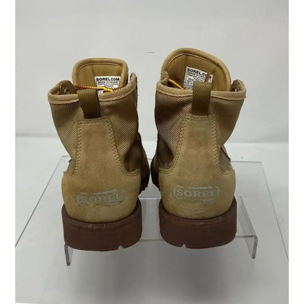 SOREL CARIBOU OTM Tan Suede Fabric Waterproof Winter Boots Women’s Size 9